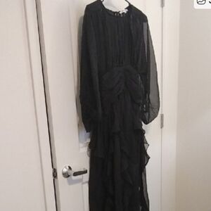 Elegant Black Long Sleeve Dress